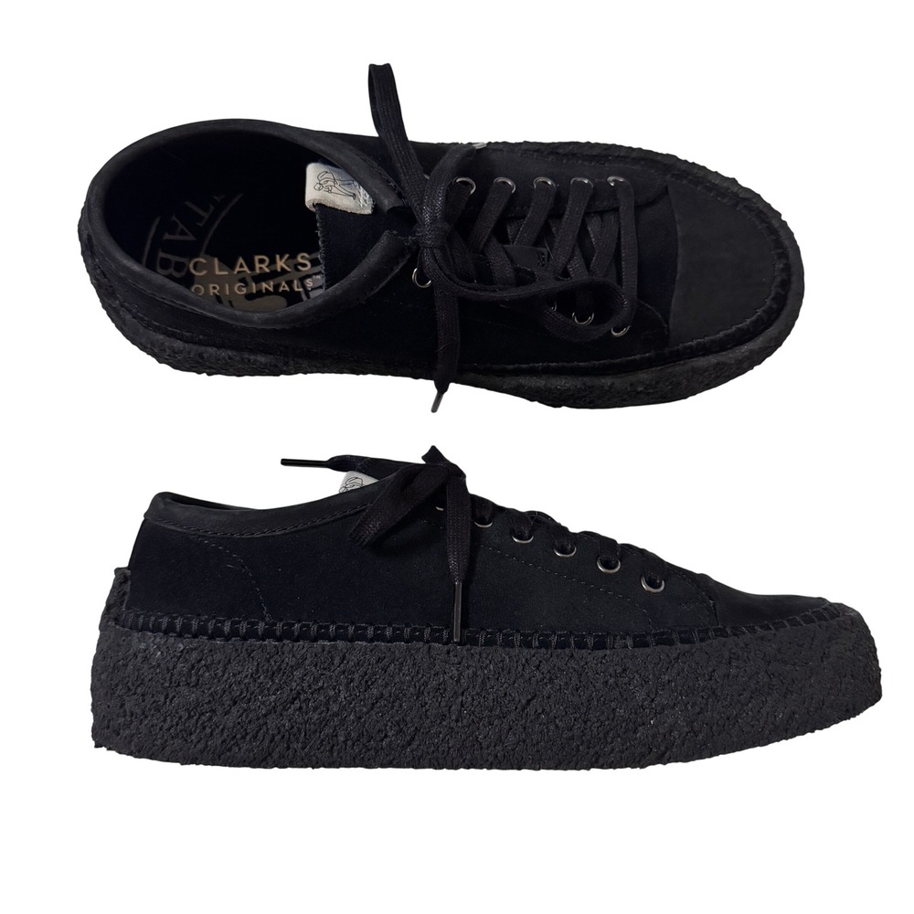 Clarks Originals Caravan Low All Black Men's 8 Suede Nubuck Crepe Sole